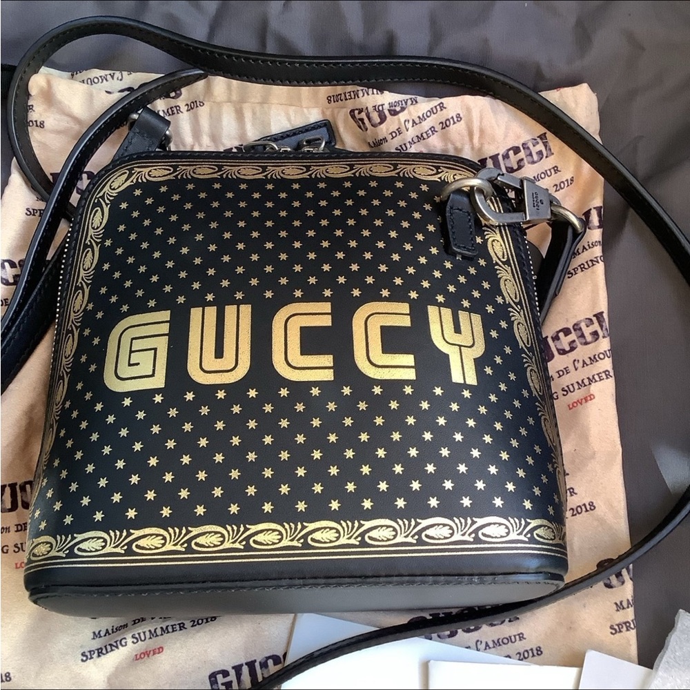 Gucci Black and Gold Luxe Crossbody Bag